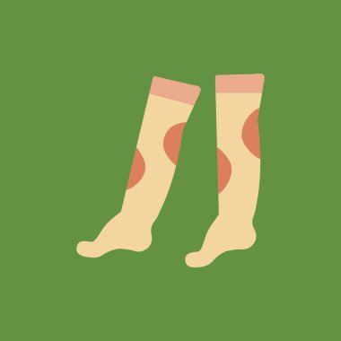 Çorap simgesi vektörü beyaz arkaplanda izole edildi, logo şeffaf