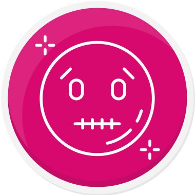 Yüz. Web simgesi basit illüstrasyon