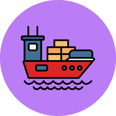 Teslimat. Web simgesi basit illüstrasyon