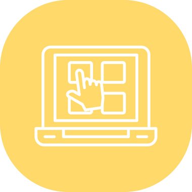 Dizüstü bilgisayarın vektör simgesi