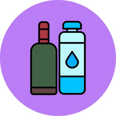 Alkol. Web simgesi basit illüstrasyon