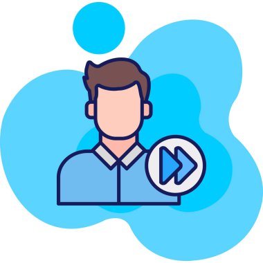 Adamım. Web simgesi basit illüstrasyon