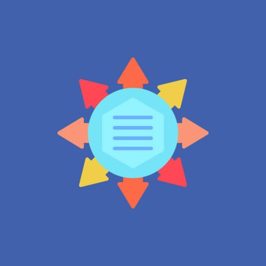 Güneş ikonu. vektör illüstrasyonu