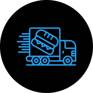 kamyon simgesi soyut bir grupta izole edildi