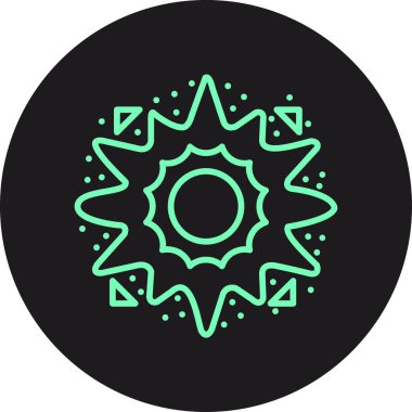 Güzel Güneş Çizgisi Vektör Simgesi