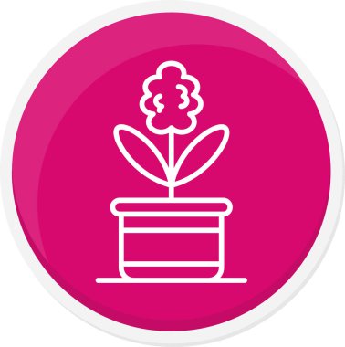 Bir bitki simgesinin vektör illüstrasyonu