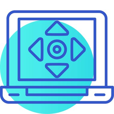 Bilgisayar. Web simgesi basit illüstrasyon