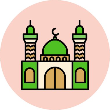 Cami. Web simgesi basit illüstrasyon