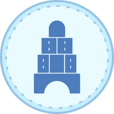 Bir bina simgesinin vektör illüstrasyonu