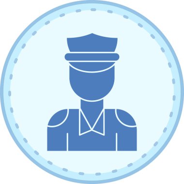 Polis rozeti. Basit illüstrasyon