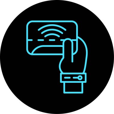 Bir kredi kartı tutuyor.