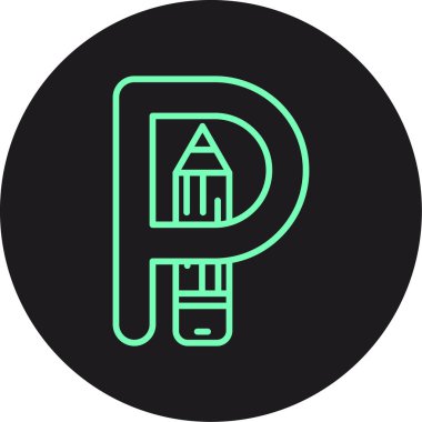 Bir b simgesinin vektör illüstrasyonu