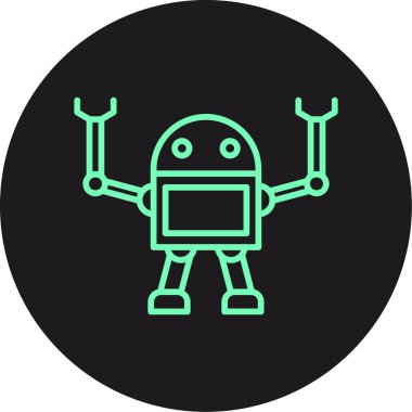 Çemberli bir robotun vektör simgesi