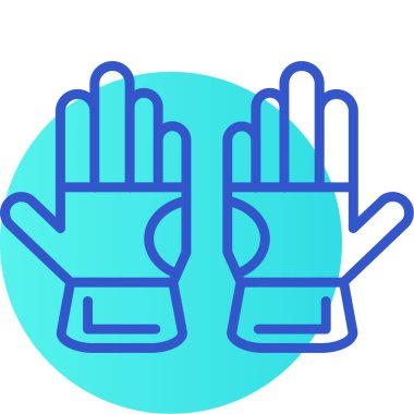 Eldiven simgesi vektör illüstrasyonu