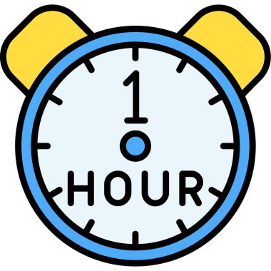 saat simgesi renk özet vektörü