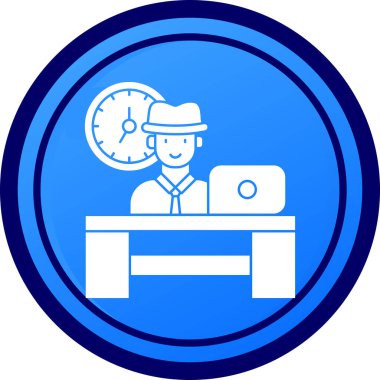 İş adamı simgesi, vektör illüstrasyonu