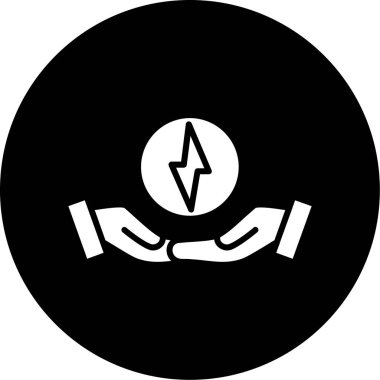 Elektrik simgesinin vektör illüstrasyonu