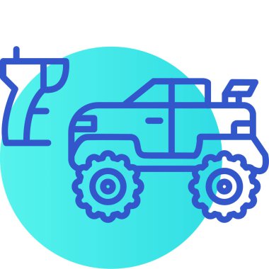 Bir kamyon simgesinin vektör çizimi