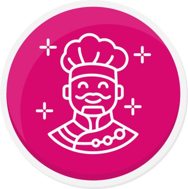 Bir şef simgesinin vektör çizimi