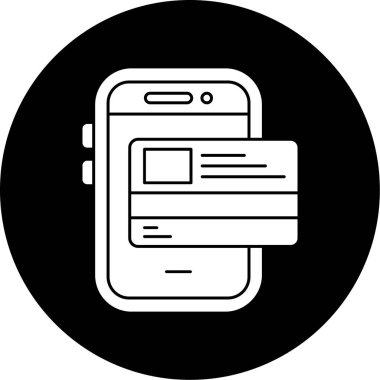 Cep telefonu simgesinin vektör illüstrasyonu