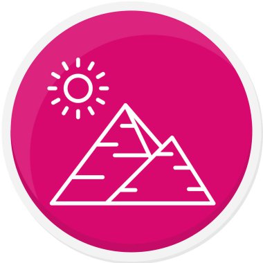 Bir dağ simgesinin vektör illüstrasyonu