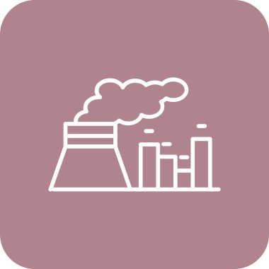 Fabrika. Web simgesi basit illüstrasyon