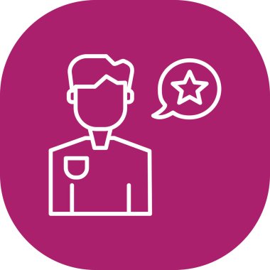 Konuşma balonu olan bir adamın vektör çizimi