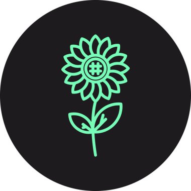 çiçek simgesi vektör illüstrasyonu