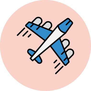 Uçak simge vektör çizim