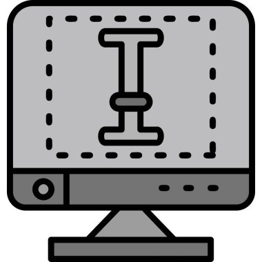 bilgisayar izleme simgesi, vektör illüstrasyonu