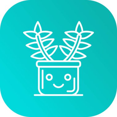 bitki simgesi, vektör illüstrasyonu basit tasarım