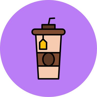 kahve fincanı ikonu vektör illüstrasyonu