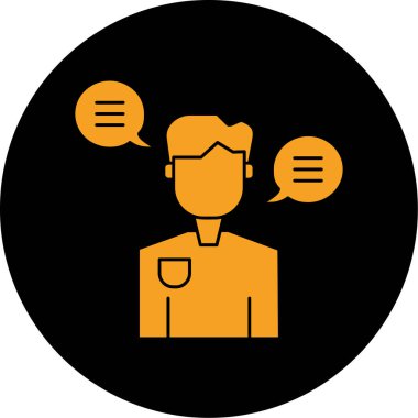 Bir insan simgesinin vektör illüstrasyonu