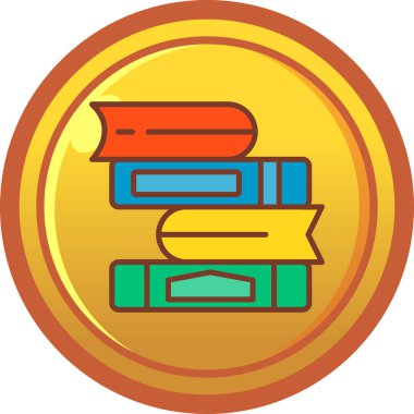 kitap vektör simgesi, basit tasarım illüstrasyonu