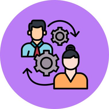 iş insanları simgesi, vektör illüstrasyonu