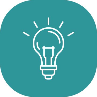 ampul ışığı fikri izole edilmiş simge