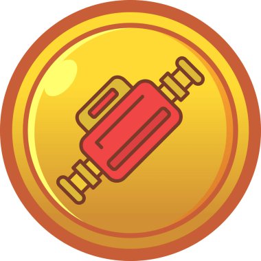 Kırmızı ve sarı ikonun vektör illüstrasyonu