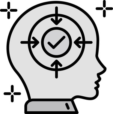 Beyin. Web simgesi basit illüstrasyon