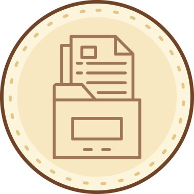 Belge. Web simgesi basit illüstrasyon