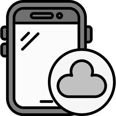 bulut hesaplama simgesi, vektör illüstrasyonu