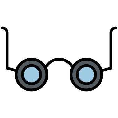 Gözlük. Web simgesi basit illüstrasyon