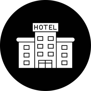 Otel vektör simgesi düz simgesi