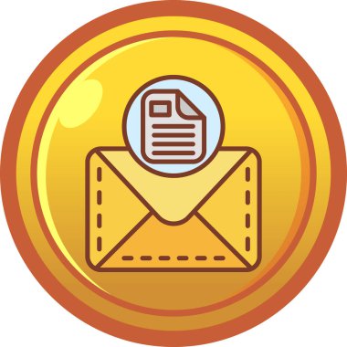 Zarf harf vektör simgesi