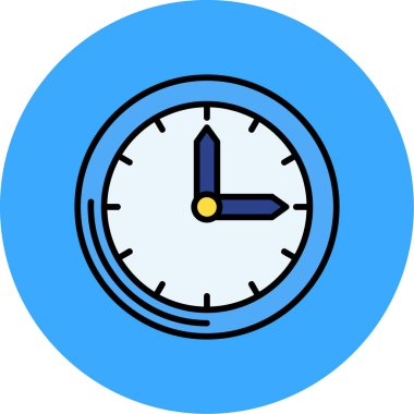 Saat. Web simgesi basit illüstrasyon