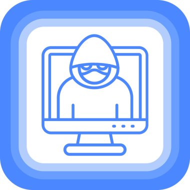 Hacker. Web simgesi basit tasarım