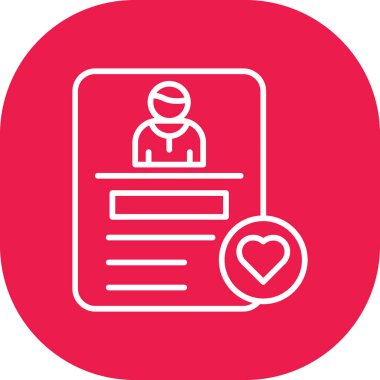 Bir kalp simgesinin vektör illüstrasyonu