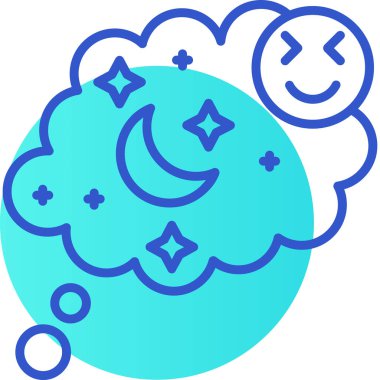 Ay ikonu vektör illüstrasyonu