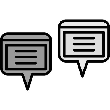 Konuşma balonu ikonu. vektör illüstrasyonu