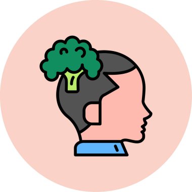 Brokoli renk simgesine sahip baş