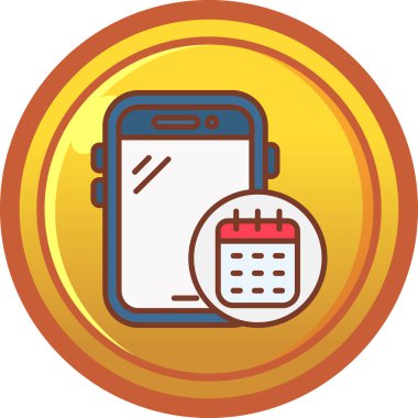 Takvim simgesi vektör illüstrasyonu